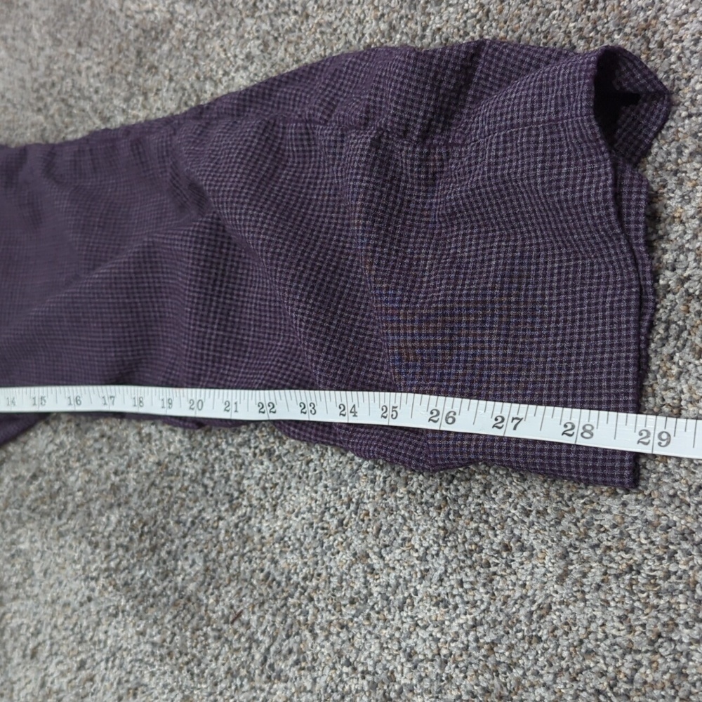 Ted Baker Men's Wool Purple Plaid Check Jem Pant Size 35R - Picture 11 of 11